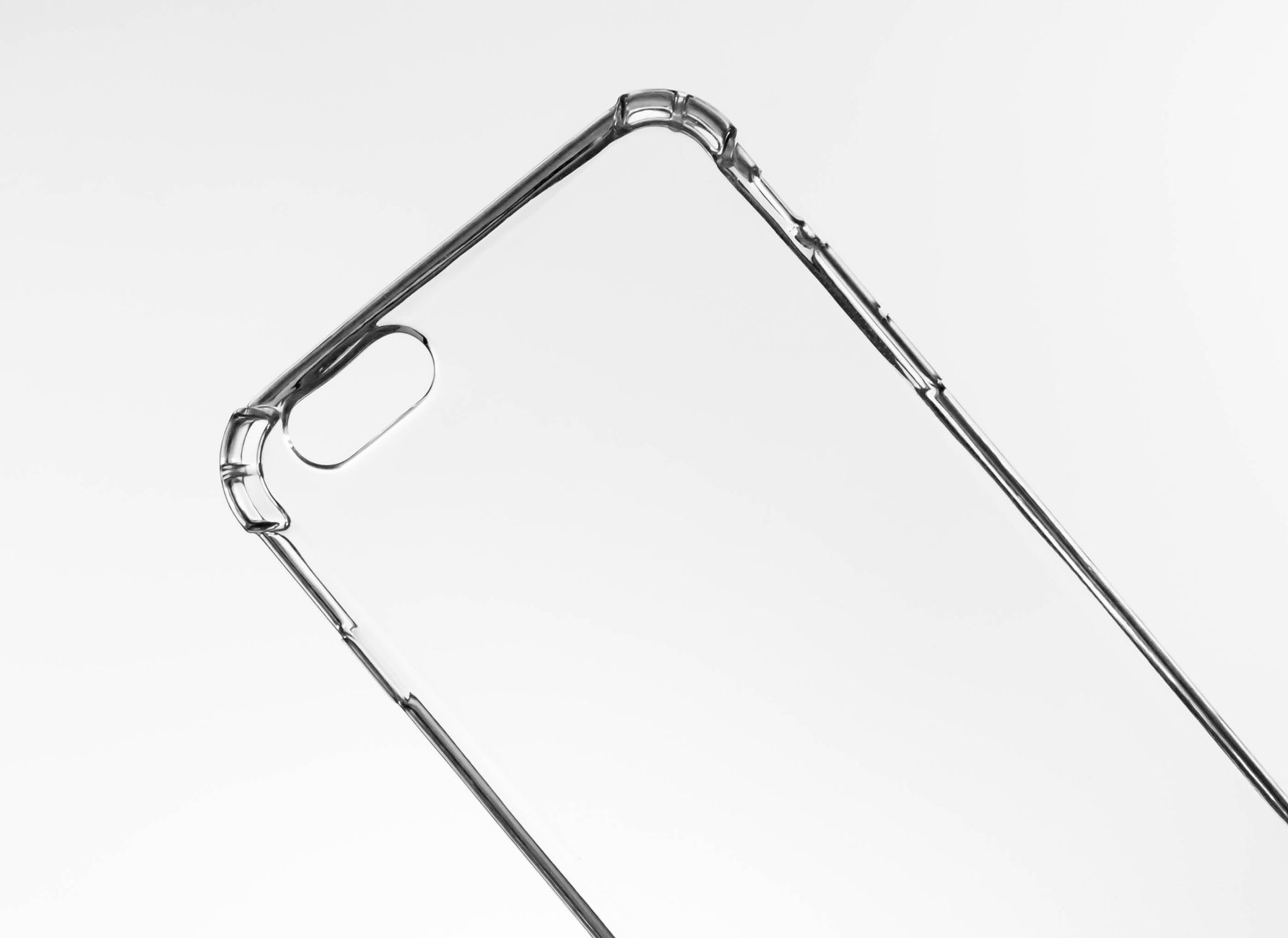 Przezroczysta etui na smartfon z wzmocnionymi krawędziami i przesadą dla aparatu